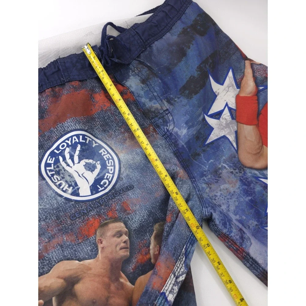World Wrestling Entertainment WWE John Cena Board Shorts Swim Youth Sz XL 14/16